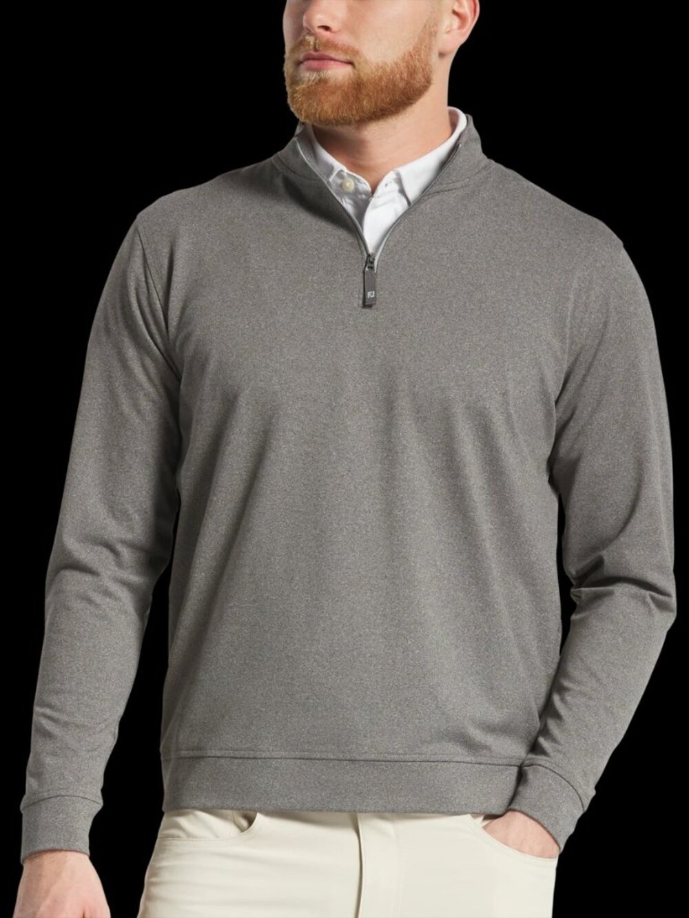 FootJoy Men's Heather Charcoal  Approach Quarter-Zip Pullover Size 3XL (New)